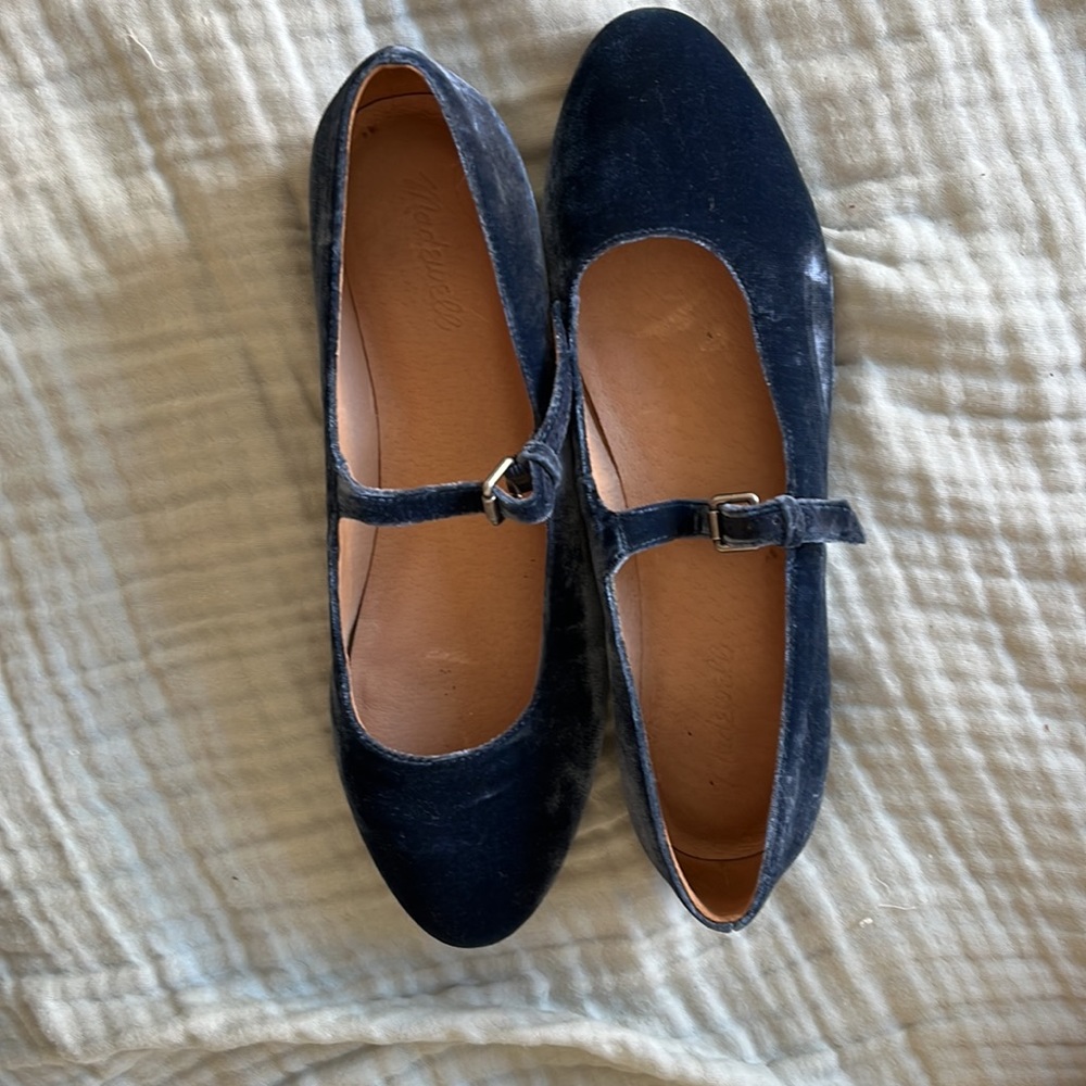 Mary Janes-velvet, madewell